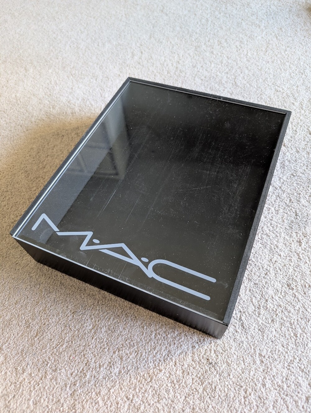 Rare MAC Cosmetics Black Large Makeup Storage Display Tray Case